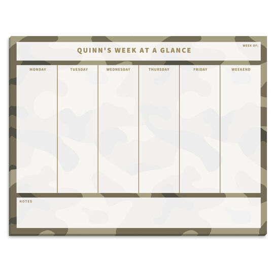 Camouflage Border Weekly Scheduler